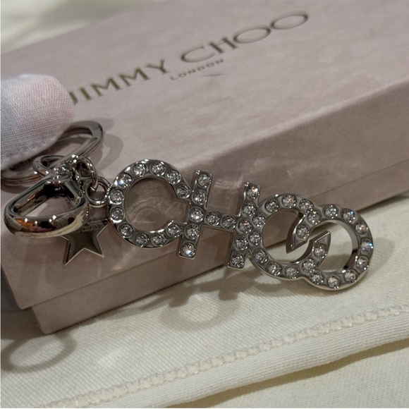 BUNDLE OF 2 - Jimmy Choo Card Holder & Bag Charm Key Chain - Picture 9 of 15